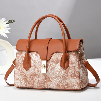 Γυναικεία bucket bag | Υλικό PU, Οριζόντια τετράγωνη μορφή, Κλείσιμο με καπάκι, Εσωτερική τσέπη με φερμουάρ, Πολυεστερική επένδυση