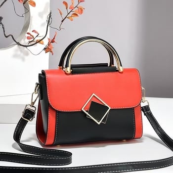 Női crossbody táska, két tónusú, kontrasztos színű panelek, sokoldalú, nagy kapacitású válltáska