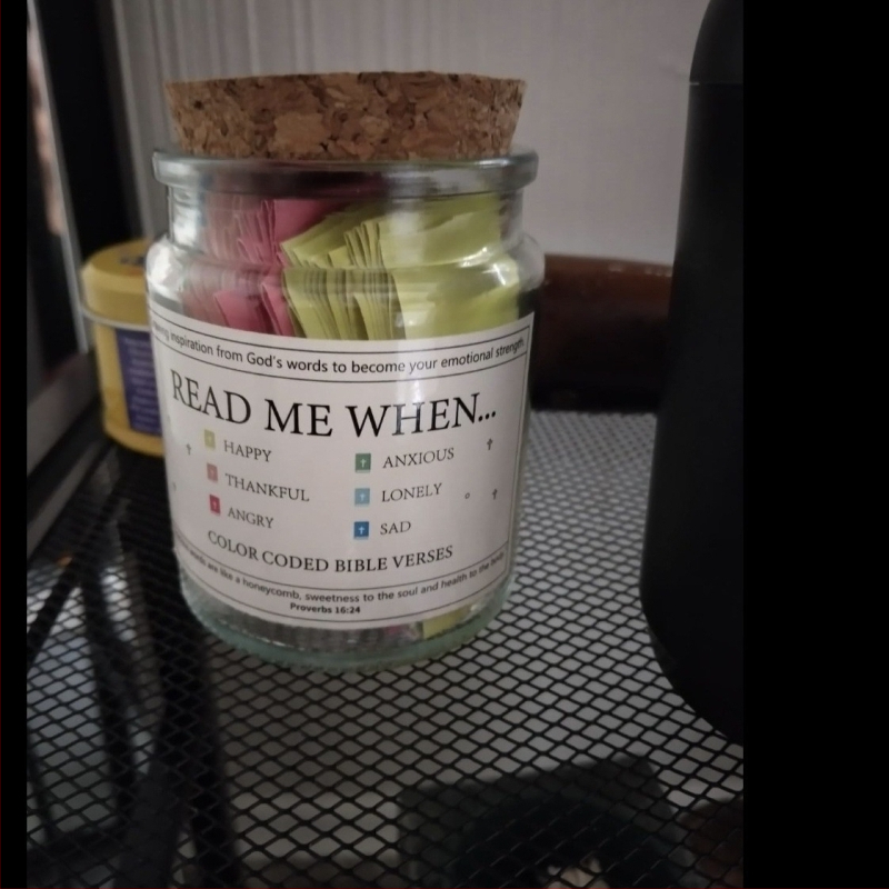 Стъклена бутилка за молитва с Библейски стихове, класически християнски подарък