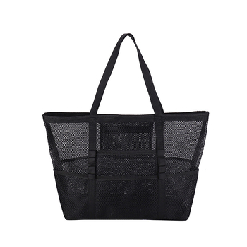 Τσάντα Tote από πολυεστέρα, street style, ανοιχτή κορυφή, άνοιξη 2024