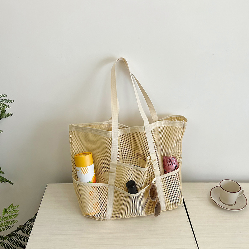 Geantă Tote din poliester, stil street, deschidere deschisă, primăvara 2024