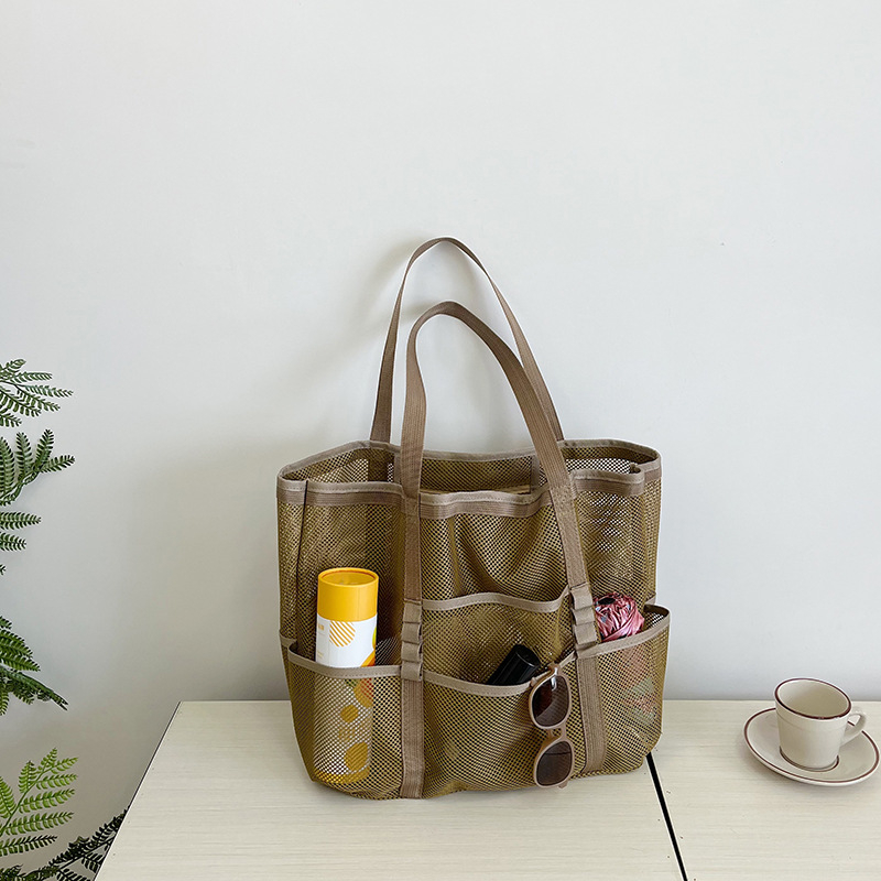 Geantă Tote din poliester, stil street, deschidere deschisă, primăvara 2024