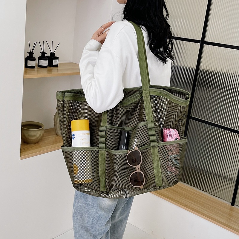 Geantă Tote din poliester, stil street, deschidere deschisă, primăvara 2024