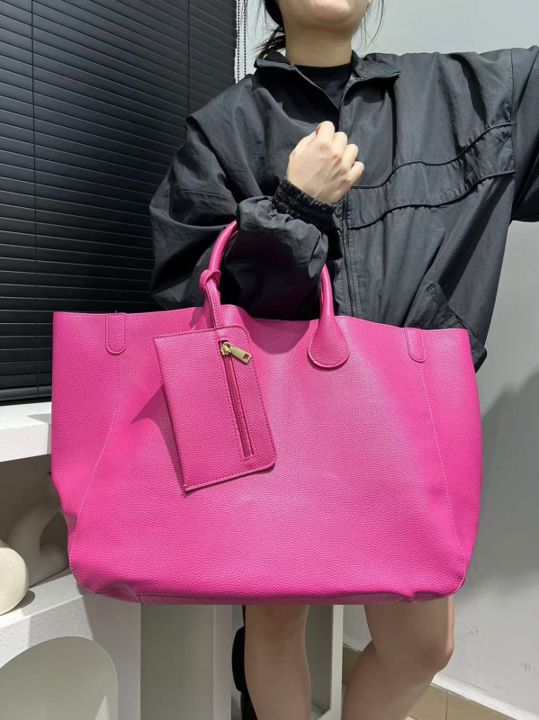 Női PU bőrtok tote — városi minimalist stílus, PU anyag, cipzárnyitás, poliészter bélés, vízszintes négyzet alakú