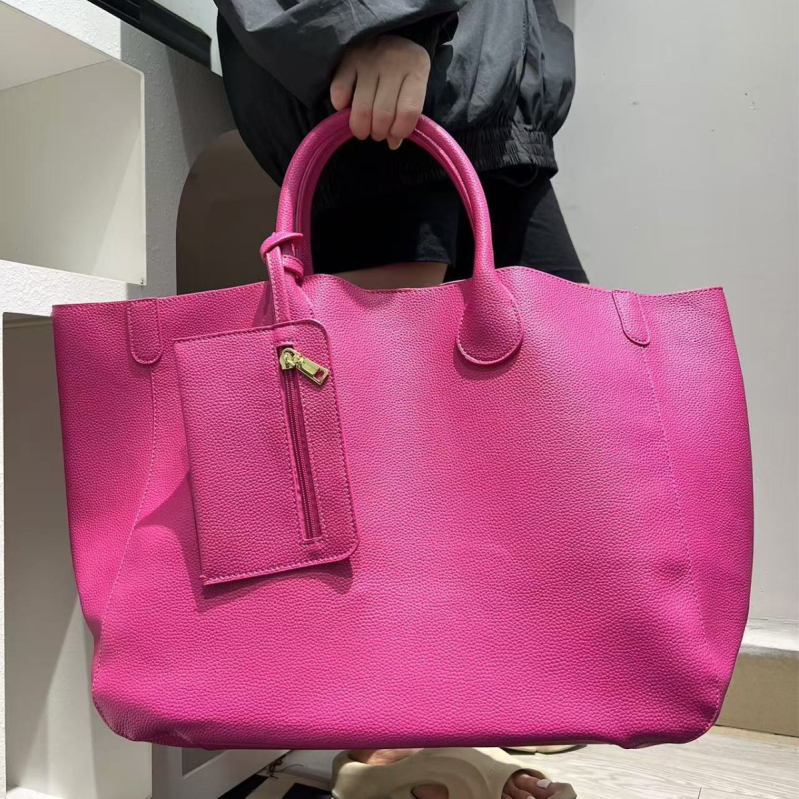 Női PU bőrtok tote — városi minimalist stílus, PU anyag, cipzárnyitás, poliészter bélés, vízszintes négyzet alakú