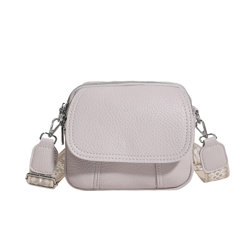 Geantă crossbody în stil urban minimalist, PU material, geantă pătrată, formă orizontală pătrată, închidere cu capac