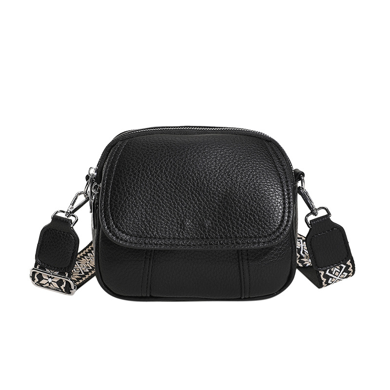 Geantă crossbody în stil urban minimalist, PU material, geantă pătrată, formă orizontală pătrată, închidere cu capac