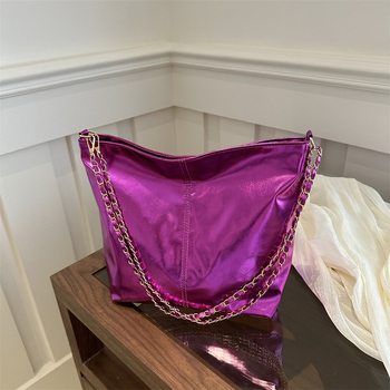 Γυναικεία PU bucket τσάντα με ιμάντα crossbody, κλείσιμο με φερμουάρ, εσωτερική θήκη για το τηλέφωνο