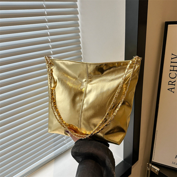 Γυναικεία PU bucket τσάντα με ιμάντα crossbody, κλείσιμο με φερμουάρ, εσωτερική θήκη για το τηλέφωνο