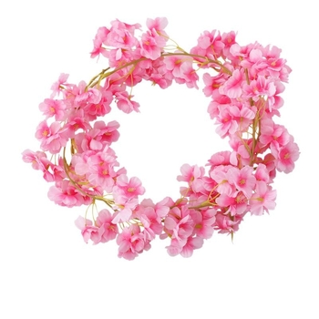 Κλαδί κερασιάς με άνθη για εξωτερικές σκηνές – πλαστικά και μεταξωτά λουλούδια, στυλιστική κατασκευή, ύψος 2.3 μ