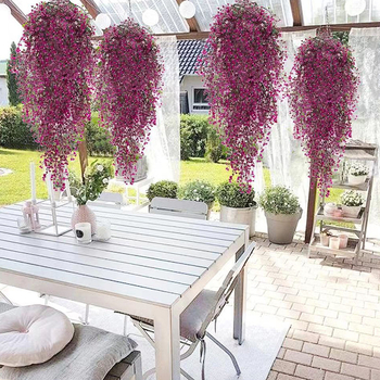 Mākslīgā karājamā auga — plastmasa, injekcijas formēšana, variants 1383493048, kāzēm, ārējai izmantošanai, fotogrāfiju rekvizīti un mājas dekoram