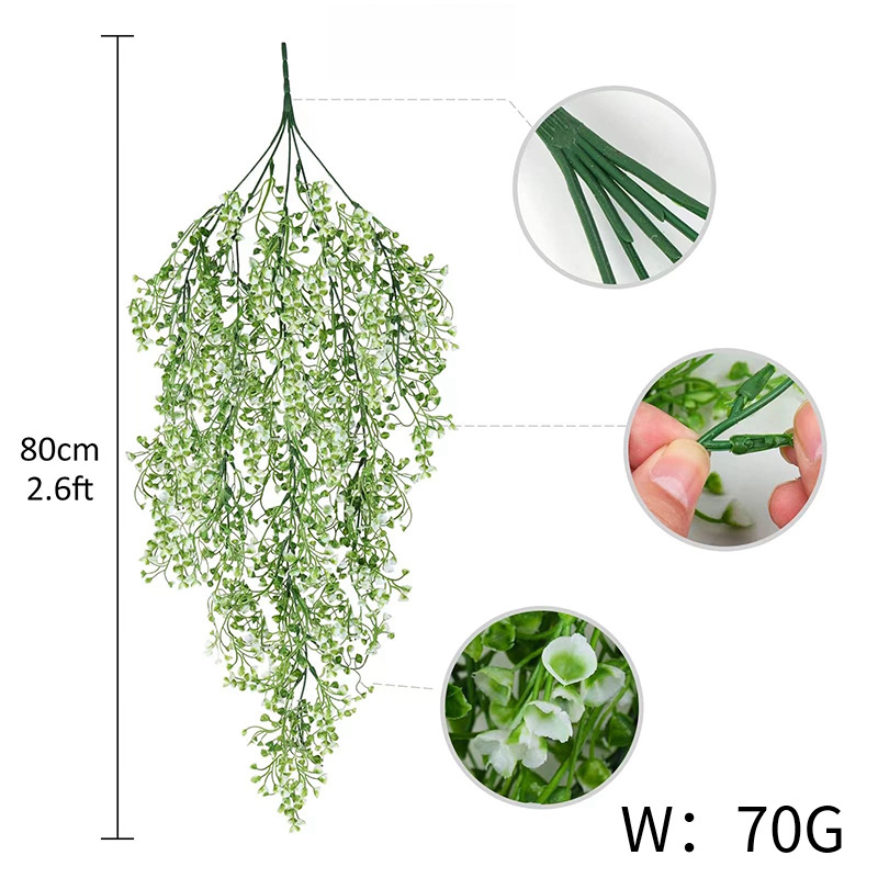 Mākslīgā karājamā auga — plastmasa, injekcijas formēšana, variants 1383493048, kāzēm, ārējai izmantošanai, fotogrāfiju rekvizīti un mājas dekoram