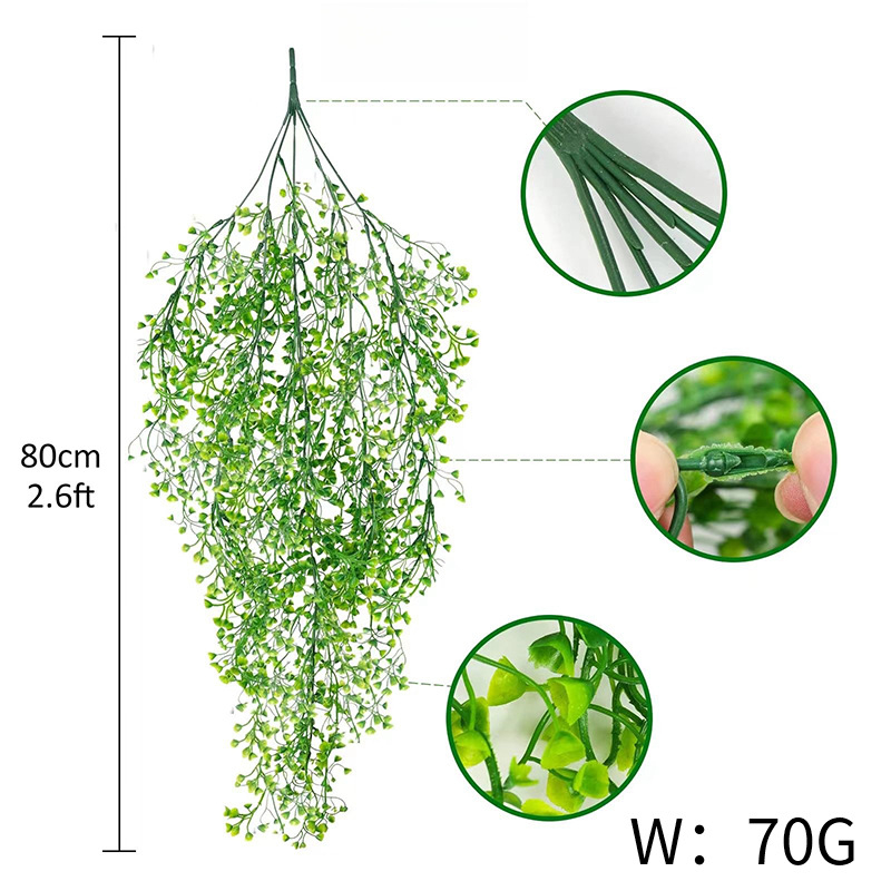 Mākslīgā karājamā auga — plastmasa, injekcijas formēšana, variants 1383493048, kāzēm, ārējai izmantošanai, fotogrāfiju rekvizīti un mājas dekoram