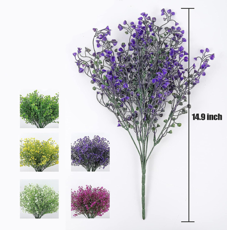 Ārējā mākslīgā karājošā auga, 7 galvas Willow, plastmasa, injekcijas liešana, simulēta veģetācija