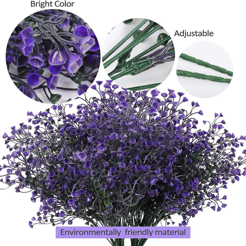 Ārējā mākslīgā karājošā auga, 7 galvas Willow, plastmasa, injekcijas liešana, simulēta veģetācija