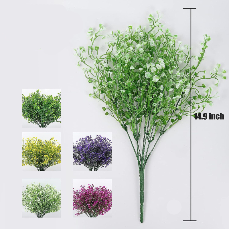 Ārējā mākslīgā karājošā auga, 7 galvas Willow, plastmasa, injekcijas liešana, simulēta veģetācija