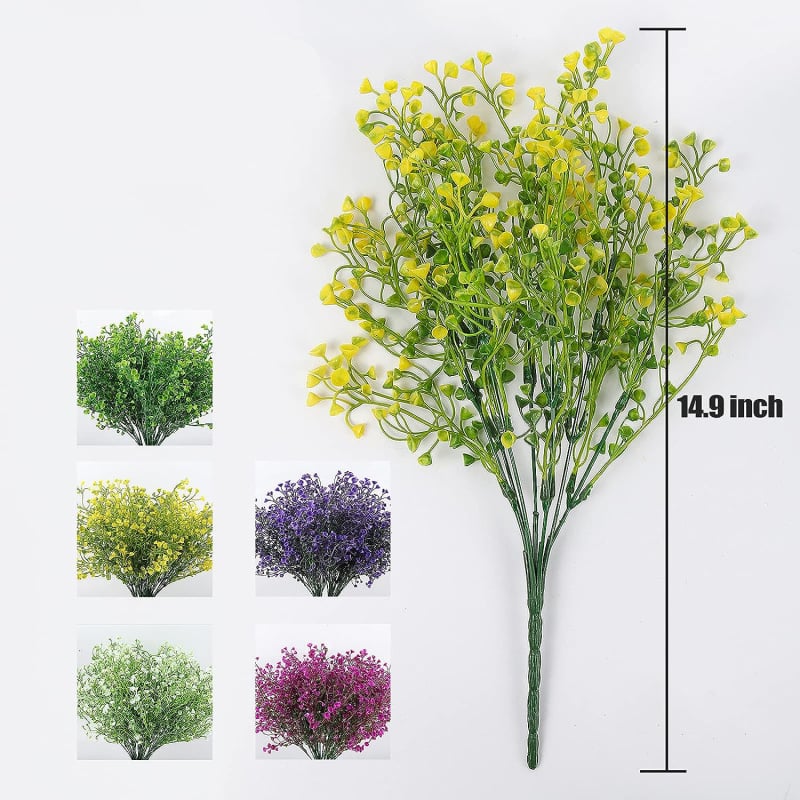 Ārējā mākslīgā karājošā auga, 7 galvas Willow, plastmasa, injekcijas liešana, simulēta veģetācija