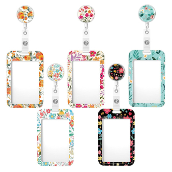 Dole πλαστική θήκη για κάρτες με σχέδιο φύλλων λουλουδιών; δυνατότητα ιδιωτικής ετικέτας; μοντέρνο μινιμαλιστικό στυλ.