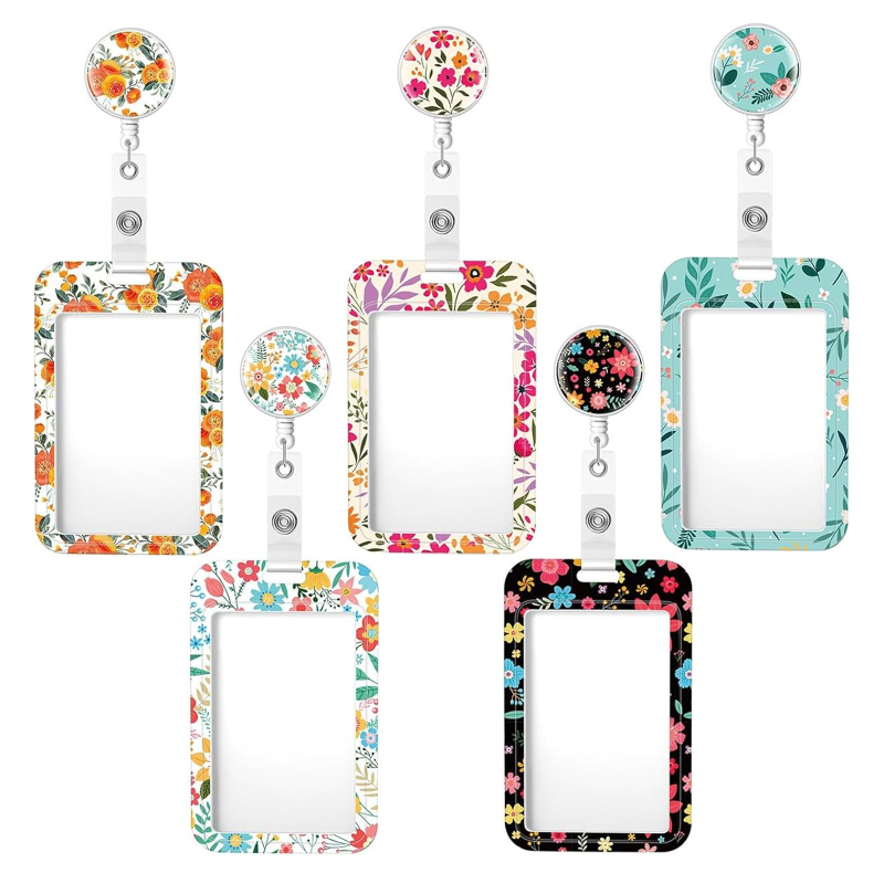 Dole plastikinis kortelių dėklas su gėlių lapų dizainu; licencijuojama privataus ženklo etiketė; šiuolaikiškas minimalistinis stilius.