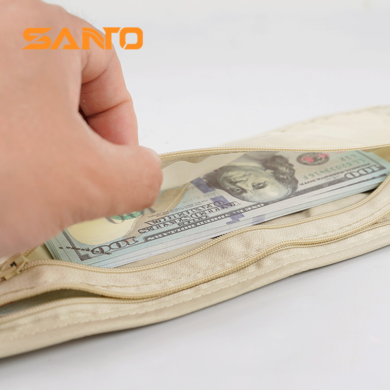 Nematomas juosmens krepšys lauko sportui su paso/ID kišene, Nailono Oxford audinys, tinkamas bėgimui, žygiams, alpinizmui, dviratinių sportui ir treniruotėms