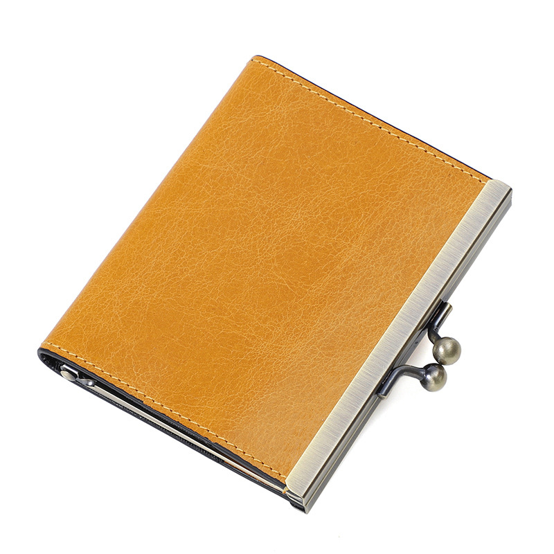 Moterų kortelių dėklas iš natūralios odos, daug kortelių kiščių, Modelis Q055 (natūrali oda; karvių oda; vienos spalvos; moterims; Q055)