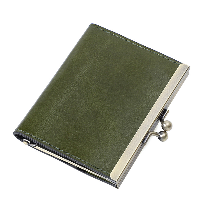 Moterų kortelių dėklas iš natūralios odos, daug kortelių kiščių, Modelis Q055 (natūrali oda; karvių oda; vienos spalvos; moterims; Q055)