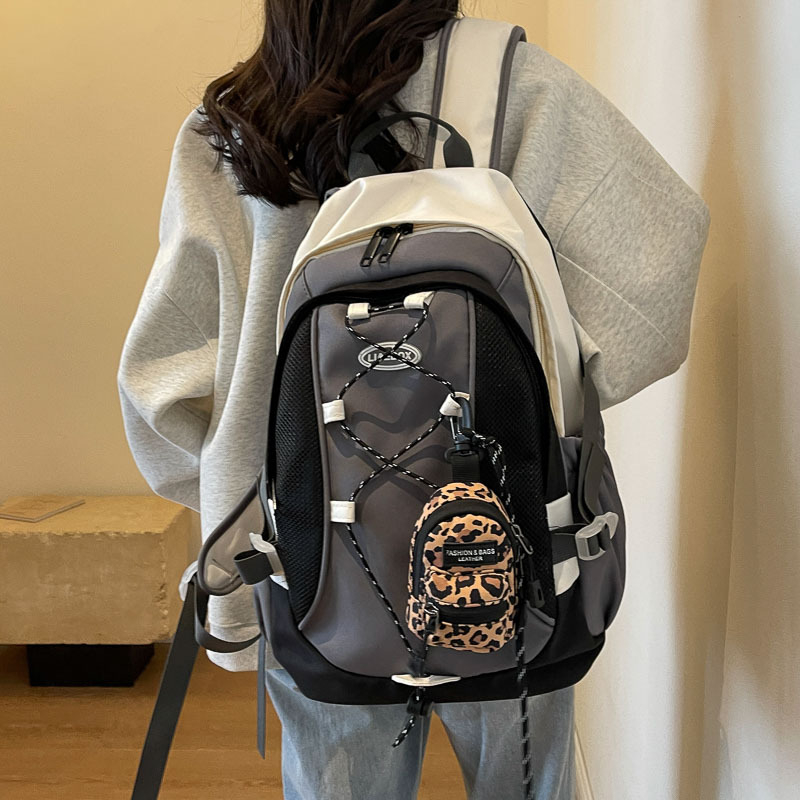 Детска мини чанта през рамо с леопардов принт, нейлон материал, полиестер подплата, модерен стил за ежедневна употреба