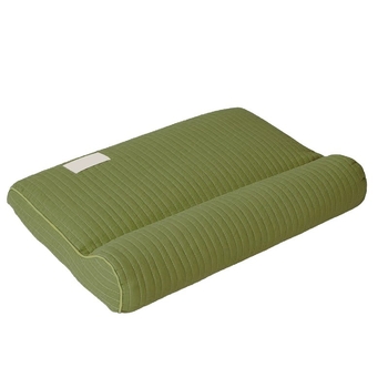 Grikinių pagalvė su kieta šerdimi kaklo stuburo apsaugai, užpildas iš grikių, 100% medvilnės užvalkalas, stačiakampio formos, vienam asmeniui, įtrauktas pagalvės užvalkalas