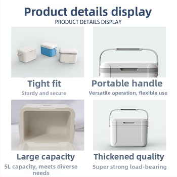 5L nešiojamas automobilio šaldytuvo dėžutė, izoliuota, skirta lauko kempingams ir piknikams, greitas aušinimas ir ledo išsaugojimas