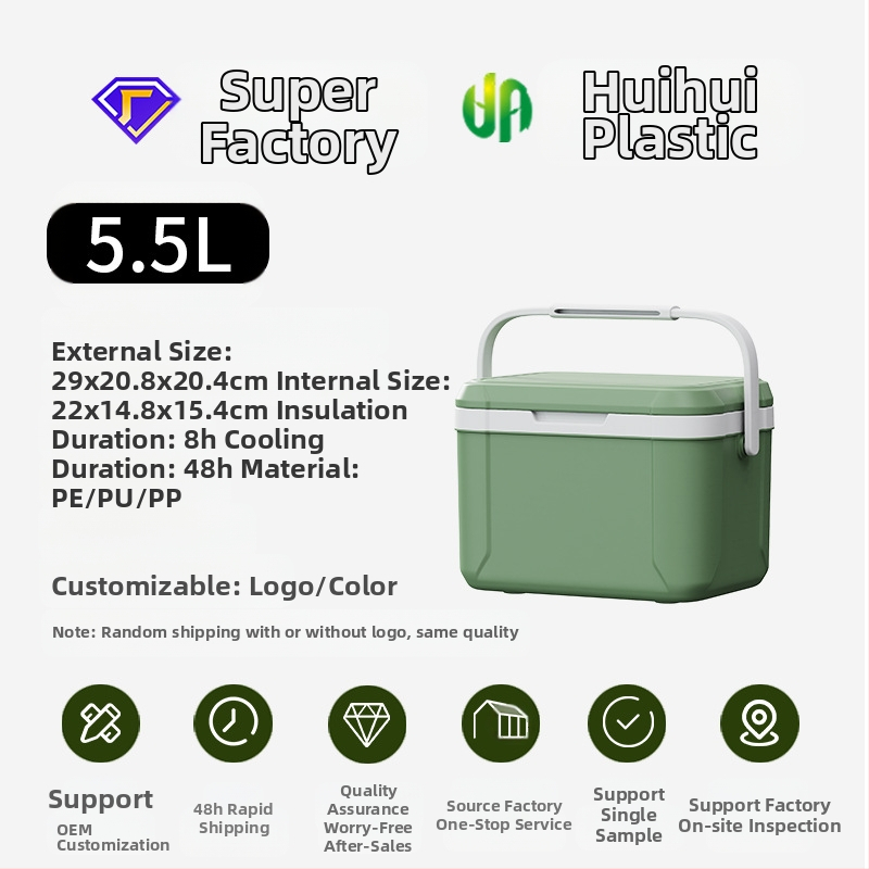 5L nešiojamas automobilio šaldytuvo dėžutė, izoliuota, skirta lauko kempingams ir piknikams, greitas aušinimas ir ledo išsaugojimas