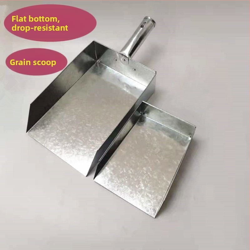 Plokščio dugno kruopoms ir miltams šaukštas, storintas virtuvės įrankis