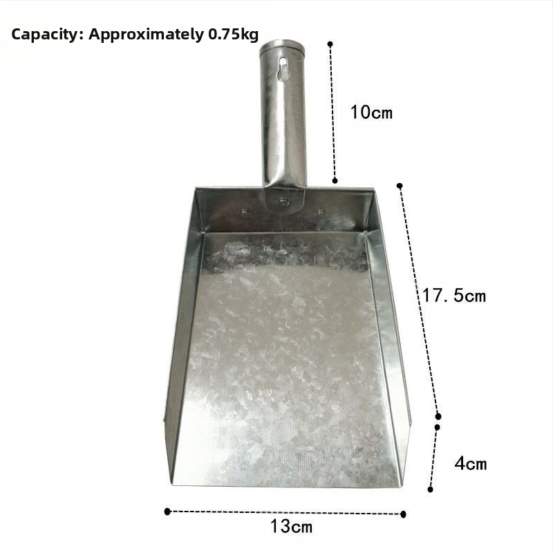 Plokščio dugno kruopoms ir miltams šaukštas, storintas virtuvės įrankis
