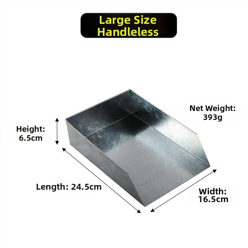 Plokščio dugno kruopoms ir miltams šaukštas, storintas virtuvės įrankis