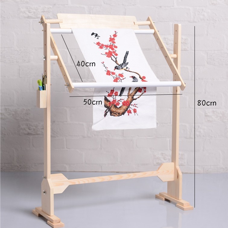 Ξύλινο κάδρο κεντήματος με ρυθμιζόμενο ύψος, πολυλειτουργικός, μοντέρνος μινιμαλιστικός σχεδιασμός