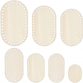 Bază ovală din lemn pentru coșuri croșetate — goală, solidă, stil modern minimalist, brand On the dragon