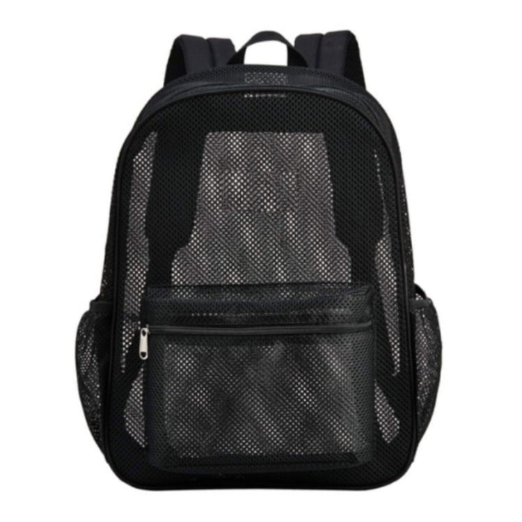 Átlátszó hálós strand hátizsák, nagy teherbírású, 36-55 liter