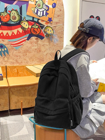 Corduroy σακίδιο, 20–35L, street-trend στυλ, διαπνέον και αντιβακτηριακό, ιμάντες με αερόσφυρες