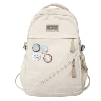 Unisex νάιλον σακίδιο ταξιδιού με ρετρό κολλεγιακό σχέδιο, επένδυση από πολυεστέρα, καμπύλες ρυθμιζόμενες ιμάντες ώμου, λειτουργία μείωσης φόρτου, κυκλοφόρησε το καλοκαίρι του 2023