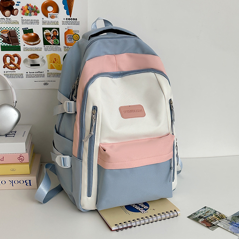 Σακίδιο πλάτης με μεγάλη χωρητικότητα για ταξίδια και σχολείο; νάιλον ύλικό; διαπνεόμενο, εξαιρετικά ελαφρύ σχέδιο; καμπύλοι ιμάντες ώμου