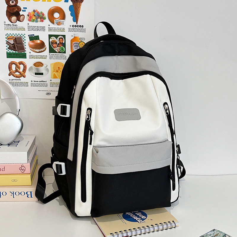 Σακίδιο πλάτης με μεγάλη χωρητικότητα για ταξίδια και σχολείο; νάιλον ύλικό; διαπνεόμενο, εξαιρετικά ελαφρύ σχέδιο; καμπύλοι ιμάντες ώμου