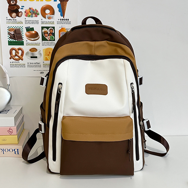 Σακίδιο πλάτης με μεγάλη χωρητικότητα για ταξίδια και σχολείο; νάιλον ύλικό; διαπνεόμενο, εξαιρετικά ελαφρύ σχέδιο; καμπύλοι ιμάντες ώμου