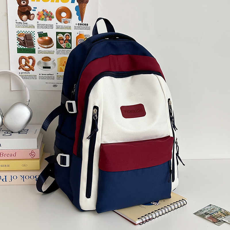 Σακίδιο πλάτης με μεγάλη χωρητικότητα για ταξίδια και σχολείο; νάιλον ύλικό; διαπνεόμενο, εξαιρετικά ελαφρύ σχέδιο; καμπύλοι ιμάντες ώμου