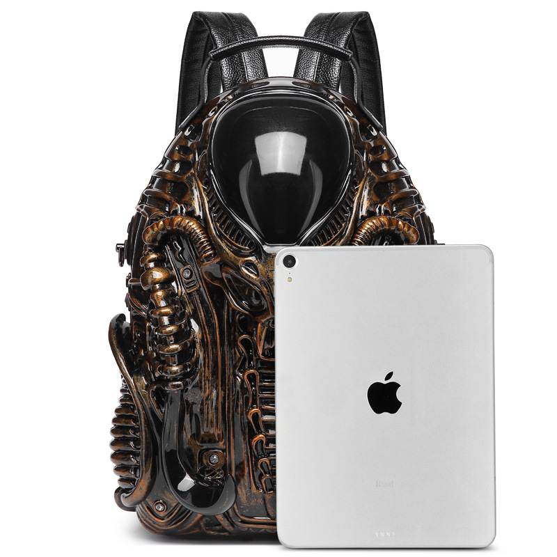 Geometriai cyberpunk formájú hátizsák, uniszex mindennapi használatra, PVC anyag, görbült vállpánt, Nyár 2024