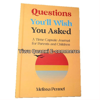 Σημειωματάριο δημιουργικού προγραμματισμού με ερωτήσεις – χαρτί, δέσιμο: άλλο, μοντέρνος μινιμαλισμός