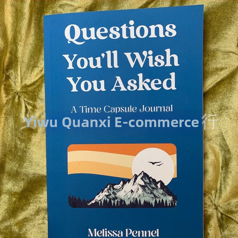 Σημειωματάριο δημιουργικού προγραμματισμού με ερωτήσεις – χαρτί, δέσιμο: άλλο, μοντέρνος μινιμαλισμός