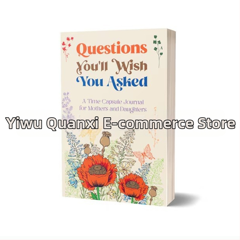 Σημειωματάριο δημιουργικού προγραμματισμού με ερωτήσεις – χαρτί, δέσιμο: άλλο, μοντέρνος μινιμαλισμός