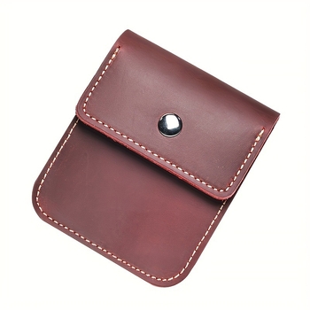Vyrų monetų dėklas iš natūralios odos, pirmo sluoksnio karvių odos, vienos spalvos dizainas, dirželio klipsas, pjūvių apsauga, kasdieniam naudojimui