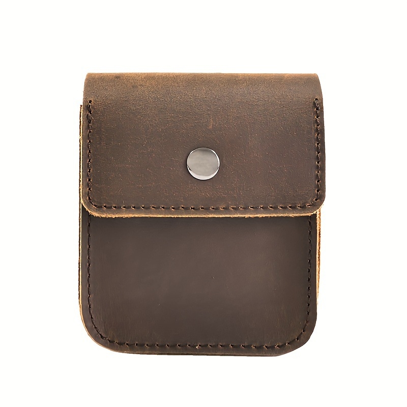 Vyrų monetų dėklas iš natūralios odos, pirmo sluoksnio karvių odos, vienos spalvos dizainas, dirželio klipsas, pjūvių apsauga, kasdieniam naudojimui
