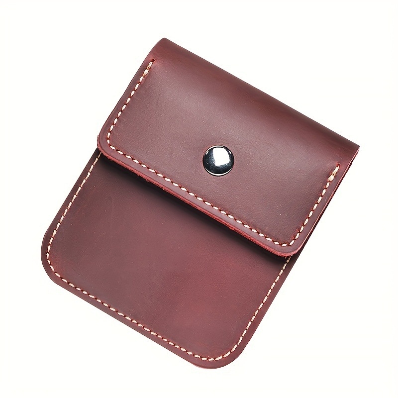 Vyrų monetų dėklas iš natūralios odos, pirmo sluoksnio karvių odos, vienos spalvos dizainas, dirželio klipsas, pjūvių apsauga, kasdieniam naudojimui
