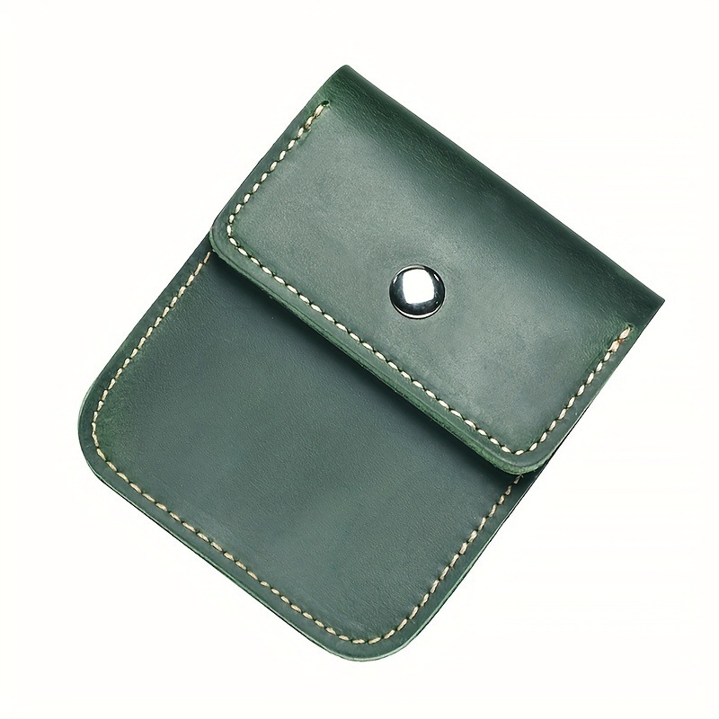 Vyrų monetų dėklas iš natūralios odos, pirmo sluoksnio karvių odos, vienos spalvos dizainas, dirželio klipsas, pjūvių apsauga, kasdieniam naudojimui